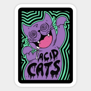 Acid cat Sticker